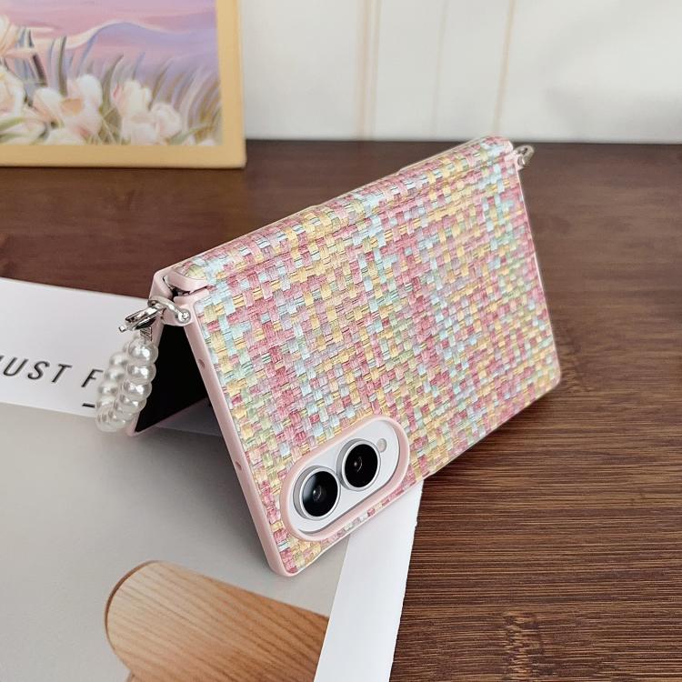 Side Clamp Magnetic Central Axis Fantasy Weave Texture Phone Case, For Galaxy Z Fold8 5G