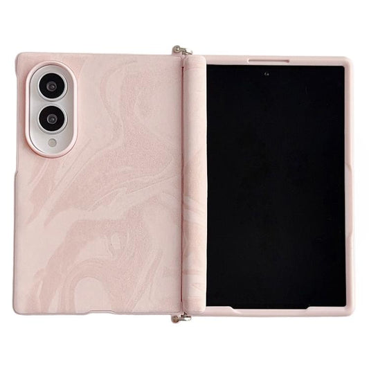 Side Clamp Magnetic Central Axis Wave Texture Phone Case, For Galaxy Z Fold8 5G