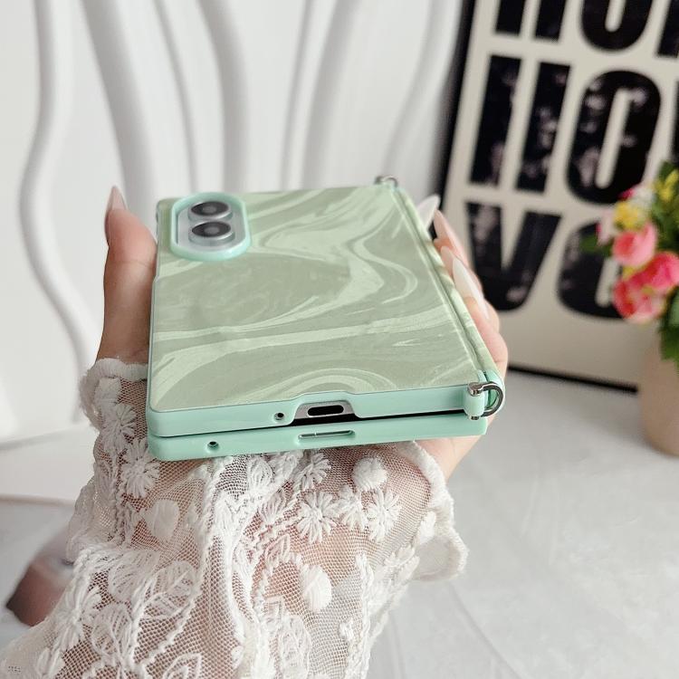 Side Clamp Magnetic Central Axis Wave Texture Phone Case, For Galaxy Z Fold8 5G