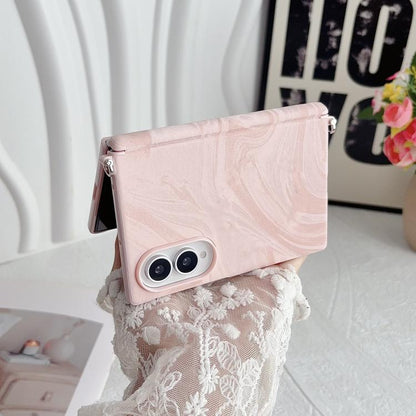 Side Clamp Magnetic Central Axis Wave Texture Phone Case, For Galaxy Z Fold8 5G