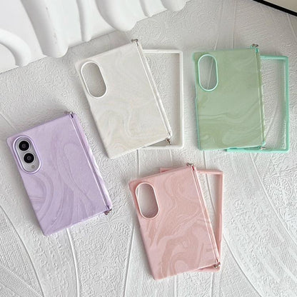 Side Clamp Magnetic Central Axis Wave Texture Phone Case, For Galaxy Z Fold8 5G