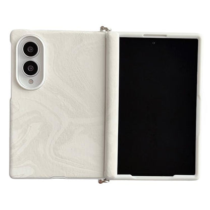 Side Clamp Magnetic Central Axis Wave Texture Phone Case, For Galaxy Z Fold8 5G