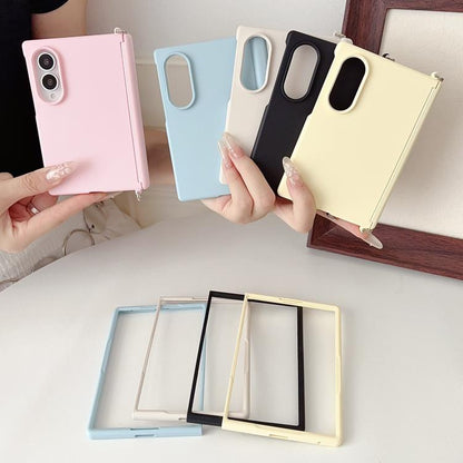 Side Clamp Magnetic Central Axis Lens-Frame Phone Case, For Galaxy Z Fold8 5G