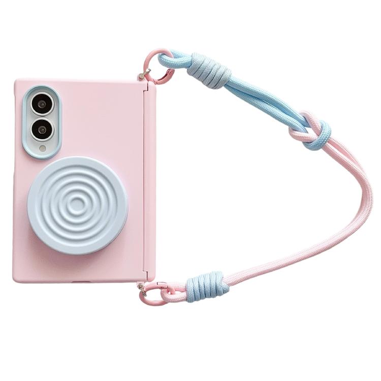 Side Clamp Magnetic Central Axis  Lens-Frame Phone Case with Wrist Strap & Holder, For Galaxy Z Fold8 5G