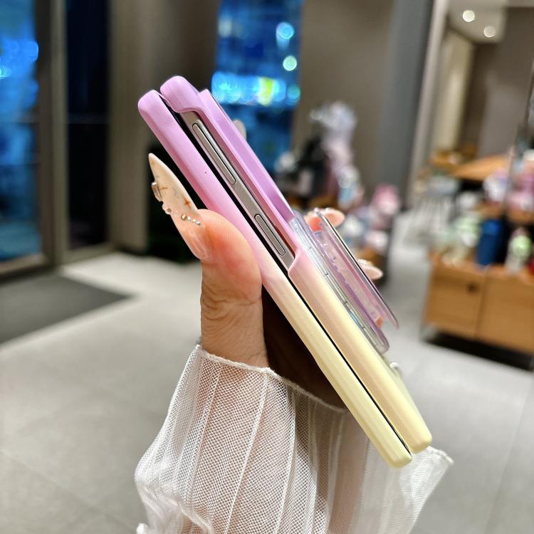 Side Clamp Magnetic Central Axis Lens-Frame Phone Case with Wrist Strap & Holder, For Galaxy Z Fold8 5G