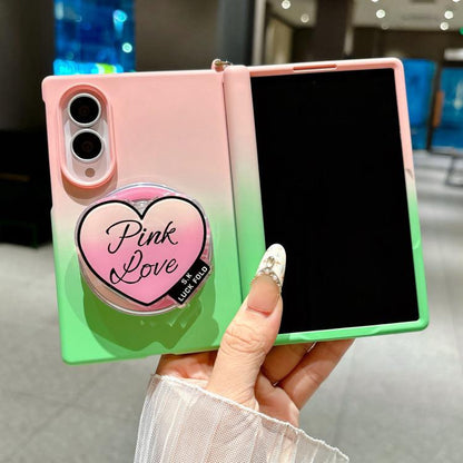 Side Clamp Magnetic Central Axis Lens-Frame Phone Case with Wrist Strap & Holder, For Galaxy Z Fold8 5G