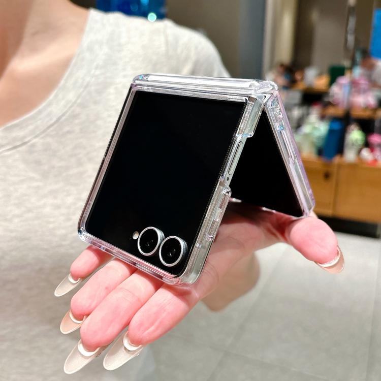 Side Buckle Axis Pearlescent Shell Texture Magnetic Phone Case, For Galaxy Z Flip8 5G, For Galaxy Flip7 5G