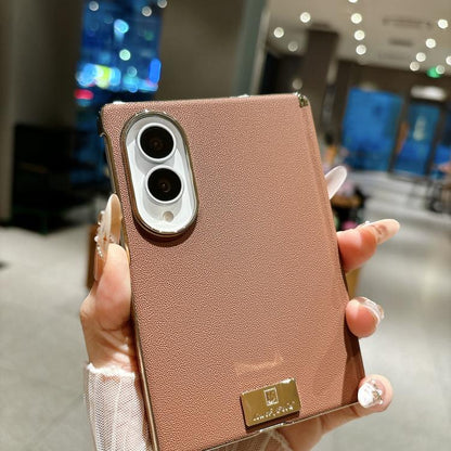 Electroplated Central Axis Magnetic Supercar Textured Nameplate Phone Case, For Galaxy Z Fold8 5G