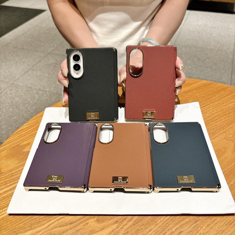 Electroplated Central Axis Magnetic Supercar Textured Nameplate Phone Case, For Galaxy Z Fold8 5G