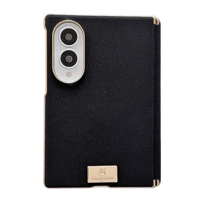 Electroplated Central Axis Magnetic Supercar Textured Nameplate Phone Case, For Galaxy Z Fold8 5G