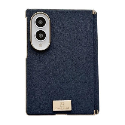 Electroplated Central Axis Magnetic Supercar Textured Nameplate Phone Case, For Galaxy Z Fold8 5G