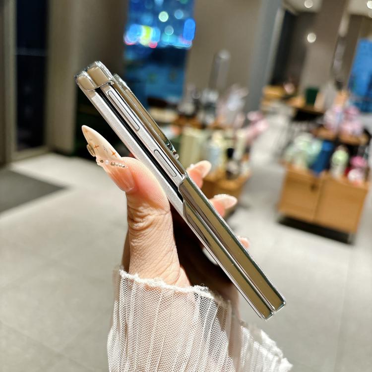 Electroplated Central Axis Magnetic Gradient Water Ripple Nameplate Phone Case, For Galaxy Z Fold8 5G