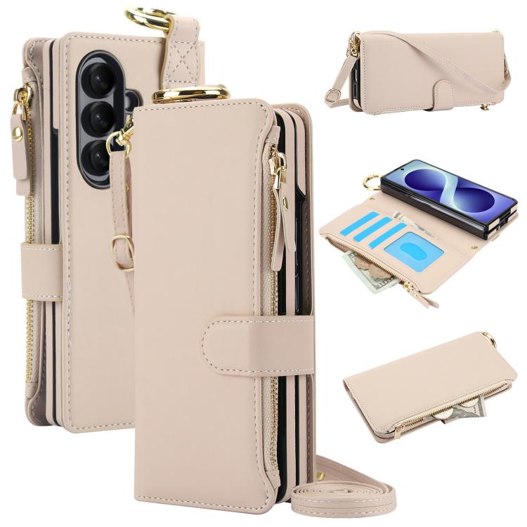 Crossbody Ring Multifunctional Wallet Leather Phone Case, For Galaxy Z Fold8 Ultra 5G