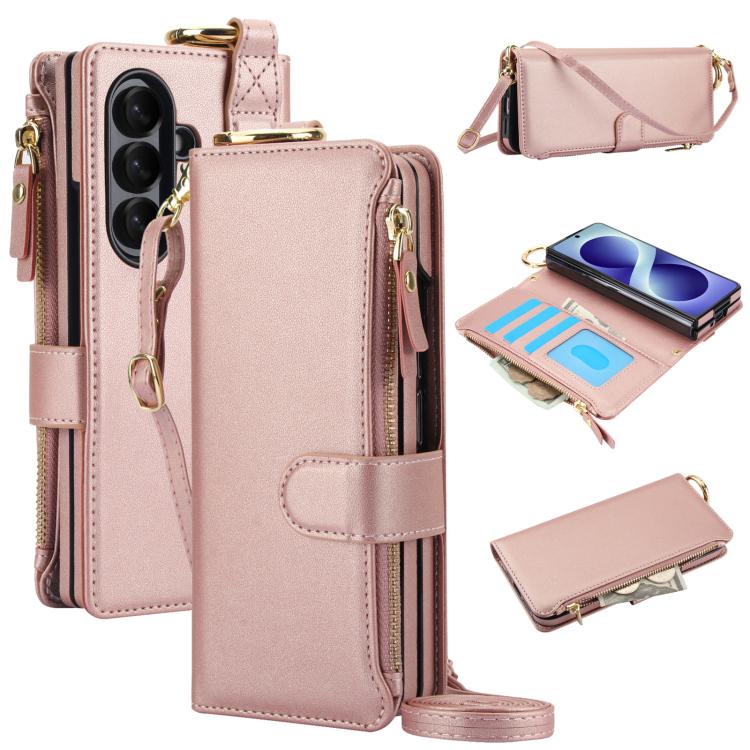 Crossbody Ring Multifunctional Wallet Leather Phone Case, For Galaxy Z Fold8 Ultra 5G