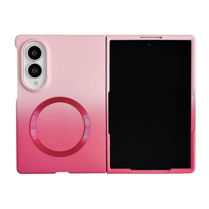 Skin Feel Gradient Rose Pink Magnetic Phone Case, For Galaxy Z Fold8 5G, For Galaxy Z Fold8 Ultra 5G, For Galaxy Z Flip8 5G, For Galaxy Z Fold7 5G, For Galaxy Z Flip7 5G, For Galaxy Z Fold6 5G, For Galaxy Z Fold5 5G