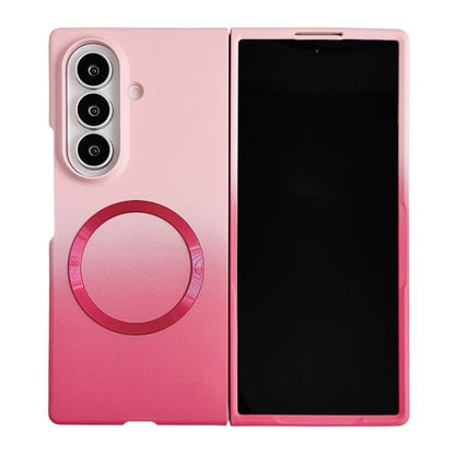 Skin Feel Gradient Rose Pink Magnetic Phone Case, For Galaxy Z Fold8 5G, For Galaxy Z Fold8 Ultra 5G, For Galaxy Z Flip8 5G, For Galaxy Z Fold7 5G, For Galaxy Z Flip7 5G, For Galaxy Z Fold6 5G, For Galaxy Z Fold5 5G