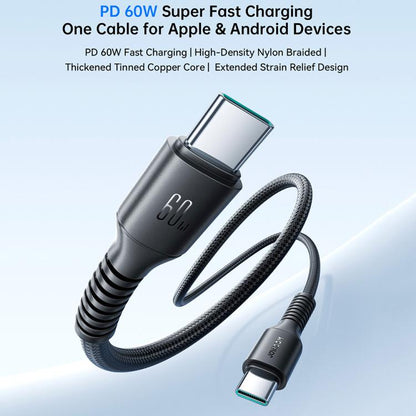JOYROOM S-A9U Long-Lasting Series Type-C to Type-C 60W Fast Charging Data Cable, Length: 1m, Type-C to Type-C