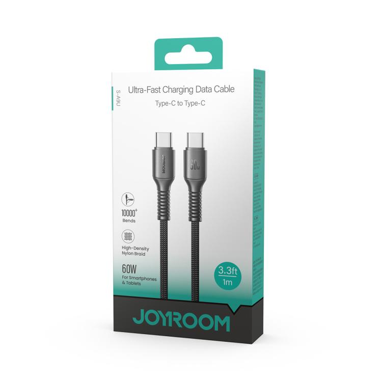 JOYROOM S-A9U Long-Lasting Series Type-C to Type-C 60W Fast Charging Data Cable, Length: 1m, Type-C to Type-C