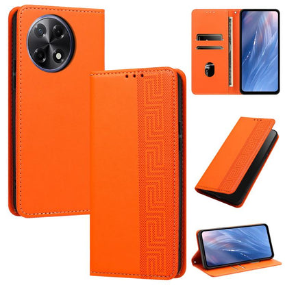 Embossed Meander Pattern RFID Vegan Leather Phone Case, For Tecno Spark 40 Pro 4G, For Tecno Spark 40 4G, For Tecno Pova 7 Ultra, For Tecno Pova 7 4G, For Tecno Spark Go 1/Go 1S/Pop 9 4G, For Tecno Camon 40 Pro 4G, For Tecno Camon 40 Premier 5G        ...