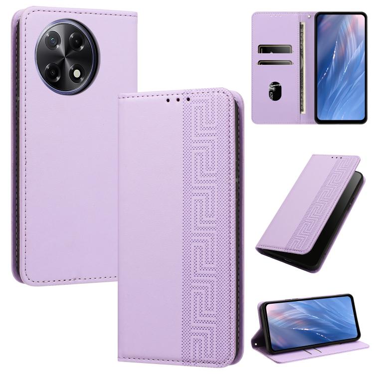 Embossed Meander Pattern RFID Vegan Leather Phone Case, For Tecno Spark 40 Pro 4G, For Tecno Spark 40 4G, For Tecno Pova 7 Ultra, For Tecno Pova 7 4G, For Tecno Spark Go 1/Go 1S/Pop 9 4G, For Tecno Camon 40 Pro 4G, For Tecno Camon 40 Premier 5G        ...