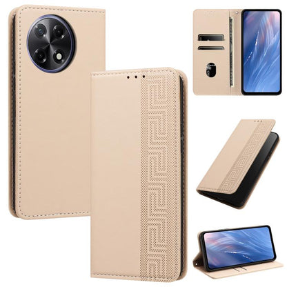 Embossed Meander Pattern RFID Vegan Leather Phone Case, For Tecno Spark 40 Pro 4G, For Tecno Spark 40 4G, For Tecno Pova 7 Ultra, For Tecno Pova 7 4G, For Tecno Spark Go 1/Go 1S/Pop 9 4G, For Tecno Camon 40 Pro 4G, For Tecno Camon 40 Premier 5G        ...
