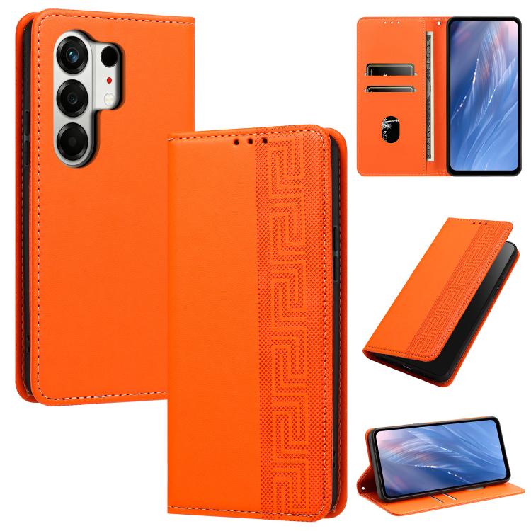 Embossed Meander Pattern RFID Vegan Leather Phone Case, For Tecno Spark Go 2024 / Spark 20 4G, For Tecno Camon 50 Pro 4G / 5G, For Tecno Spark 50 5G, For Tecno Spark 50 4G, For Tecno Camon 50 4G, For Tecno Spark Go 3, For Tecno Spark Go 2025 / Spark 40...