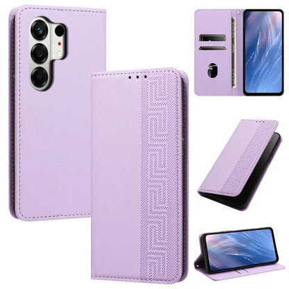 Embossed Meander Pattern RFID Vegan Leather Phone Case, For Tecno Spark Go 2024 / Spark 20 4G, For Tecno Camon 50 Pro 4G / 5G, For Tecno Spark 50 5G, For Tecno Spark 50 4G, For Tecno Camon 50 4G, For Tecno Spark Go 3, For Tecno Spark Go 2025 / Spark 40...