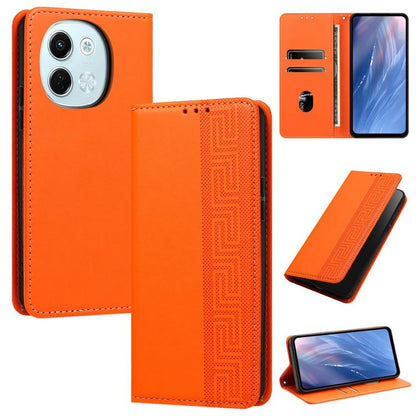 Embossed Meander Pattern RFID Vegan Leather Phone Case, For Tecno Spark 40 Pro 4G, For Tecno Spark 40 4G, For Tecno Pova 7 Ultra, For Tecno Pova 7 4G, For Tecno Spark Go 1/Go 1S/Pop 9 4G, For Tecno Camon 40 Pro 4G, For Tecno Camon 40 Premier 5G        ...