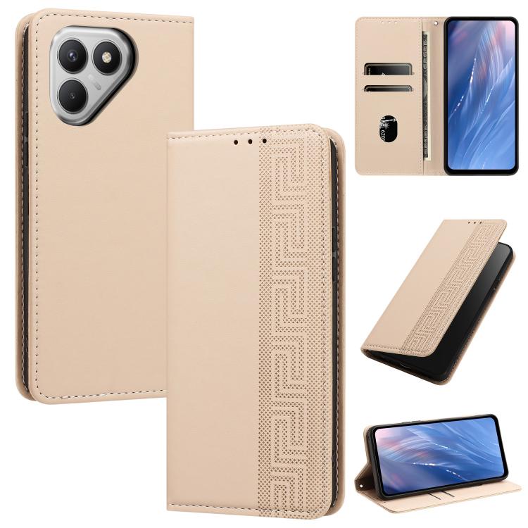 Embossed Meander Pattern RFID Vegan Leather Phone Case, For Tecno Spark 40 Pro 4G, For Tecno Spark 40 4G, For Tecno Pova 7 Ultra, For Tecno Pova 7 4G, For Tecno Spark Go 1/Go 1S/Pop 9 4G, For Tecno Camon 40 Pro 4G, For Tecno Camon 40 Premier 5G        ...