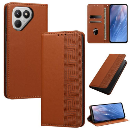 Embossed Meander Pattern RFID Vegan Leather Phone Case, For Tecno Spark 40 Pro 4G, For Tecno Spark 40 4G, For Tecno Pova 7 Ultra, For Tecno Pova 7 4G, For Tecno Spark Go 1/Go 1S/Pop 9 4G, For Tecno Camon 40 Pro 4G, For Tecno Camon 40 Premier 5G        ...