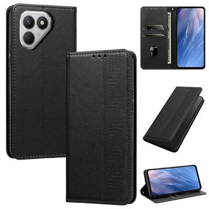 Embossed Meander Pattern RFID Vegan Leather Phone Case, For Tecno Spark 40 Pro 4G, For Tecno Spark 40 4G, For Tecno Pova 7 Ultra, For Tecno Pova 7 4G, For Tecno Spark Go 1/Go 1S/Pop 9 4G, For Tecno Camon 40 Pro 4G, For Tecno Camon 40 Premier 5G        ...