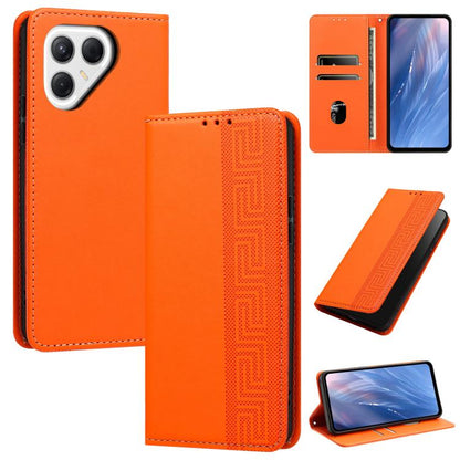 Embossed Meander Pattern RFID Vegan Leather Phone Case, For Tecno Spark Go 2024 / Spark 20 4G, For Tecno Camon 50 Pro 4G / 5G, For Tecno Spark 50 5G, For Tecno Spark 50 4G, For Tecno Camon 50 4G, For Tecno Spark Go 3, For Tecno Spark Go 2025 / Spark 40...