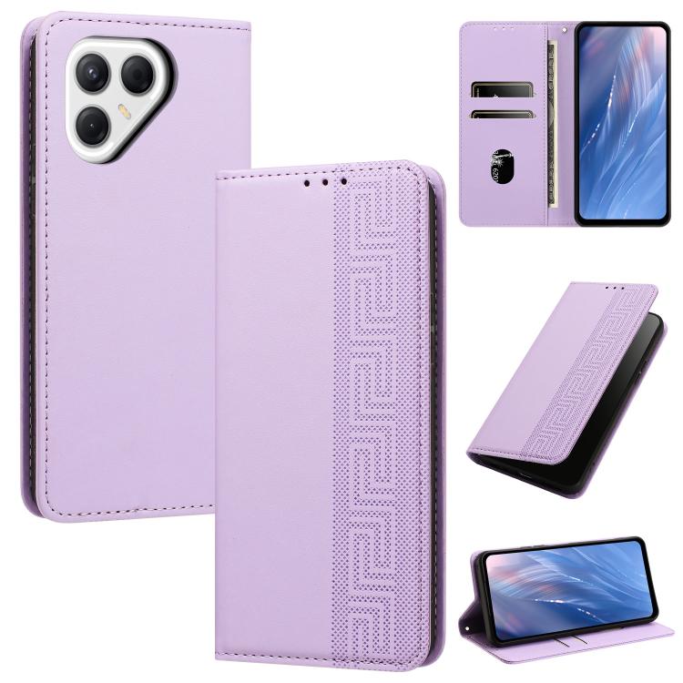 Embossed Meander Pattern RFID Vegan Leather Phone Case, For Tecno Spark Go 2024 / Spark 20 4G, For Tecno Camon 50 Pro 4G / 5G, For Tecno Spark 50 5G, For Tecno Spark 50 4G, For Tecno Camon 50 4G, For Tecno Spark Go 3, For Tecno Spark Go 2025 / Spark 40...