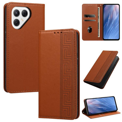 Embossed Meander Pattern RFID Vegan Leather Phone Case, For Tecno Spark 40 Pro 4G, For Tecno Spark 40 4G, For Tecno Pova 7 Ultra, For Tecno Pova 7 4G, For Tecno Spark Go 1/Go 1S/Pop 9 4G, For Tecno Camon 40 Pro 4G, For Tecno Camon 40 Premier 5G        ...
