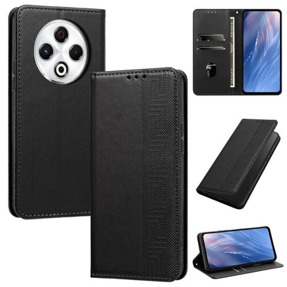 Embossed Meander Pattern RFID Vegan Leather Phone Case, For Tecno Spark 30 Pro 4G, For Tecno Spark 30 4G, For Tecno Spark 30C 4G, For Tecno Spark 20 Pro 5G, For Tecno Camon 30 Premier 5G, For Tecno Pova 6 Neo 4G, For Tecno Pova 6 5G                    ...