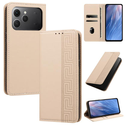 Embossed Meander Pattern RFID Vegan Leather Phone Case, For Tecno Spark 40 Pro 4G, For Tecno Spark 40 4G, For Tecno Pova 7 Ultra, For Tecno Pova 7 4G, For Tecno Spark Go 1/Go 1S/Pop 9 4G, For Tecno Camon 40 Pro 4G, For Tecno Camon 40 Premier 5G        ...