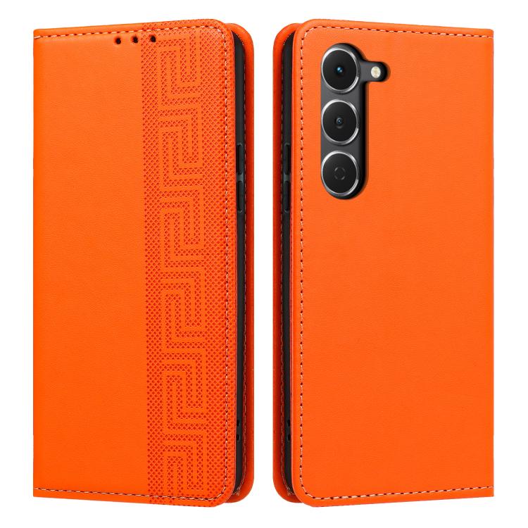 Embossed Meander Pattern RFID Vegan Leather Phone Case, For Tecno Spark 40 Pro 4G, For Tecno Spark 40 4G, For Tecno Pova 7 Ultra, For Tecno Pova 7 4G, For Tecno Spark Go 1/Go 1S/Pop 9 4G, For Tecno Camon 40 Pro 4G, For Tecno Camon 40 Premier 5G        ...