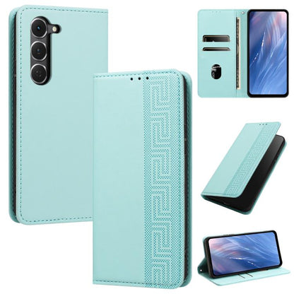 Embossed Meander Pattern RFID Vegan Leather Phone Case, For Tecno Spark 40 Pro 4G, For Tecno Spark 40 4G, For Tecno Pova 7 Ultra, For Tecno Pova 7 4G, For Tecno Spark Go 1/Go 1S/Pop 9 4G, For Tecno Camon 40 Pro 4G, For Tecno Camon 40 Premier 5G        ...