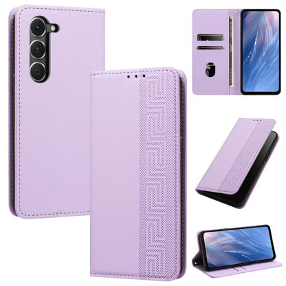 Embossed Meander Pattern RFID Vegan Leather Phone Case, For Tecno Spark 40 Pro 4G, For Tecno Spark 40 4G, For Tecno Pova 7 Ultra, For Tecno Pova 7 4G, For Tecno Spark Go 1/Go 1S/Pop 9 4G, For Tecno Camon 40 Pro 4G, For Tecno Camon 40 Premier 5G        ...