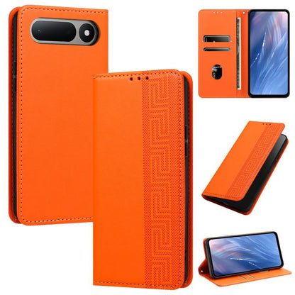 Embossed Meander Pattern RFID Vegan Leather Phone Case, For Tecno Spark Go 2024 / Spark 20 4G, For Tecno Camon 50 Pro 4G / 5G, For Tecno Spark 50 5G, For Tecno Spark 50 4G, For Tecno Camon 50 4G, For Tecno Spark Go 3, For Tecno Spark Go 2025 / Spark 40...
