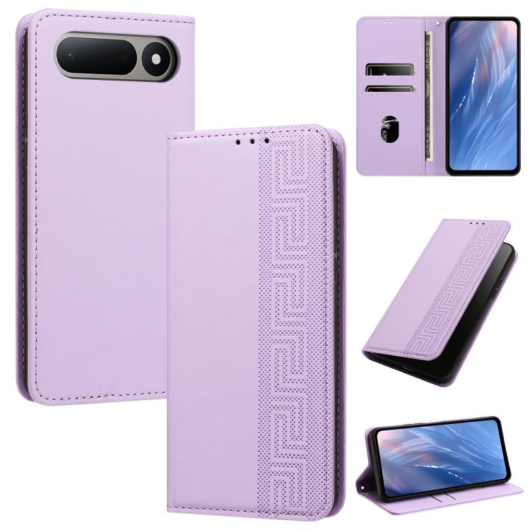 Embossed Meander Pattern RFID Vegan Leather Phone Case, For Tecno Spark Go 2024 / Spark 20 4G, For Tecno Camon 50 Pro 4G / 5G, For Tecno Spark 50 5G, For Tecno Spark 50 4G, For Tecno Camon 50 4G, For Tecno Spark Go 3, For Tecno Spark Go 2025 / Spark 40...