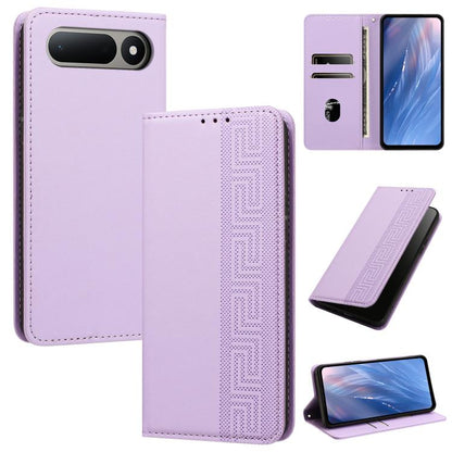 Embossed Meander Pattern RFID Vegan Leather Phone Case, For Tecno Spark Go 2024 / Spark 20 4G, For Tecno Camon 50 Pro 4G / 5G, For Tecno Spark 50 5G, For Tecno Spark 50 4G, For Tecno Camon 50 4G, For Tecno Spark Go 3, For Tecno Spark Go 2025 / Spark 40...