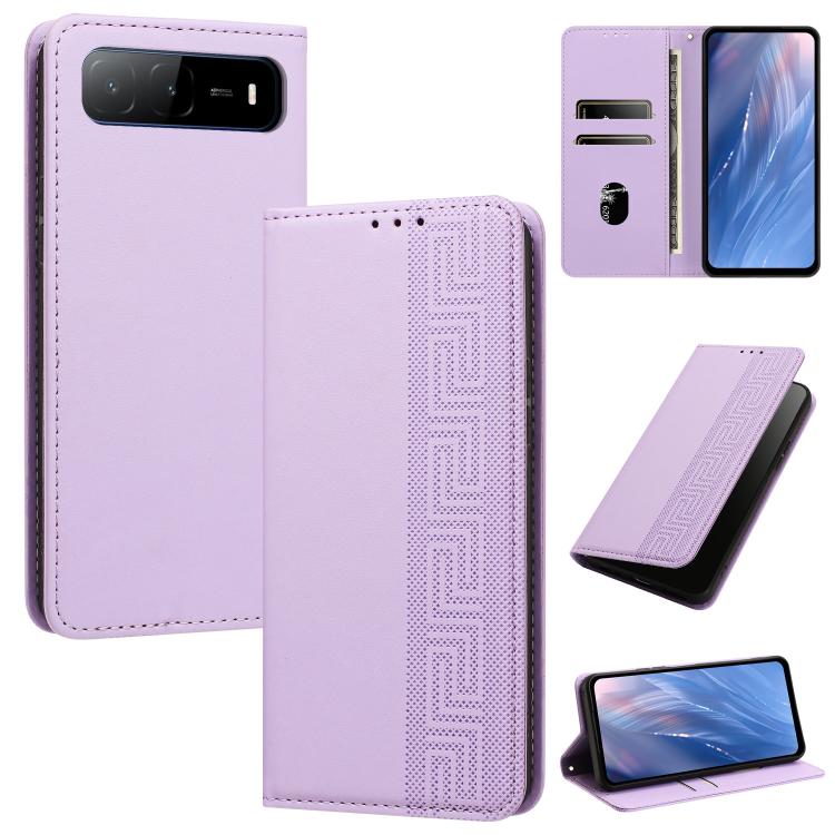 Embossed Meander Pattern RFID Vegan Leather Phone Case, For Tecno Spark Go 2024 / Spark 20 4G, For Tecno Camon 50 Pro 4G / 5G, For Tecno Spark 50 5G, For Tecno Spark 50 4G, For Tecno Camon 50 4G, For Tecno Spark Go 3, For Tecno Spark Go 2025 / Spark 40...