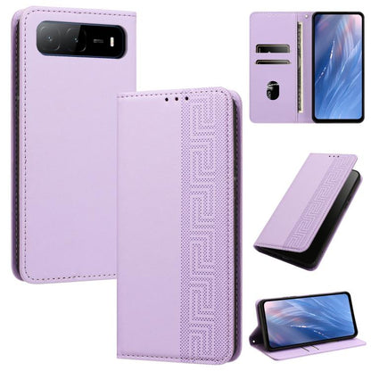 Embossed Meander Pattern RFID Vegan Leather Phone Case, For Tecno Spark Go 2024 / Spark 20 4G, For Tecno Camon 50 Pro 4G / 5G, For Tecno Spark 50 5G, For Tecno Spark 50 4G, For Tecno Camon 50 4G, For Tecno Spark Go 3, For Tecno Spark Go 2025 / Spark 40...