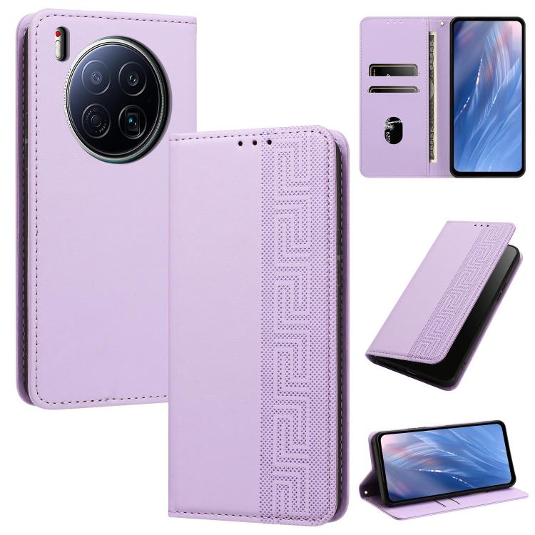 Embossed Meander Pattern RFID Vegan Leather Phone Case, For Tecno Spark 40 Pro 4G, For Tecno Spark 40 4G, For Tecno Pova 7 Ultra, For Tecno Pova 7 4G, For Tecno Spark Go 1/Go 1S/Pop 9 4G, For Tecno Camon 40 Pro 4G, For Tecno Camon 40 Premier 5G        ...