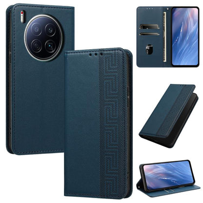 Embossed Meander Pattern RFID Vegan Leather Phone Case, For Tecno Spark 40 Pro 4G, For Tecno Spark 40 4G, For Tecno Pova 7 Ultra, For Tecno Pova 7 4G, For Tecno Spark Go 1/Go 1S/Pop 9 4G, For Tecno Camon 40 Pro 4G, For Tecno Camon 40 Premier 5G        ...