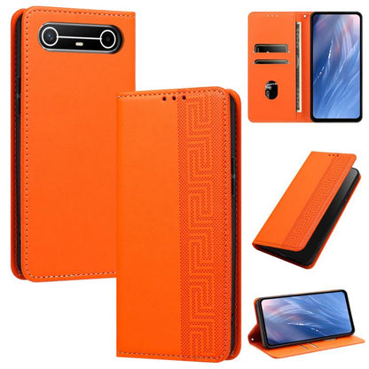 Embossed Meander Pattern RFID Vegan Leather Phone Case, For Tecno Spark Go 2024 / Spark 20 4G, For Tecno Camon 50 Pro 4G / 5G, For Tecno Spark 50 5G, For Tecno Spark 50 4G, For Tecno Camon 50 4G, For Tecno Spark Go 3, For Tecno Spark Go 2025 / Spark 40...