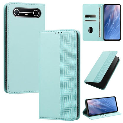 Embossed Meander Pattern RFID Vegan Leather Phone Case, For Tecno Spark Go 2024 / Spark 20 4G, For Tecno Camon 50 Pro 4G / 5G, For Tecno Spark 50 5G, For Tecno Spark 50 4G, For Tecno Camon 50 4G, For Tecno Spark Go 3, For Tecno Spark Go 2025 / Spark 40...