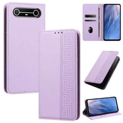 Embossed Meander Pattern RFID Vegan Leather Phone Case, For Tecno Spark Go 2024 / Spark 20 4G, For Tecno Camon 50 Pro 4G / 5G, For Tecno Spark 50 5G, For Tecno Spark 50 4G, For Tecno Camon 50 4G, For Tecno Spark Go 3, For Tecno Spark Go 2025 / Spark 40...
