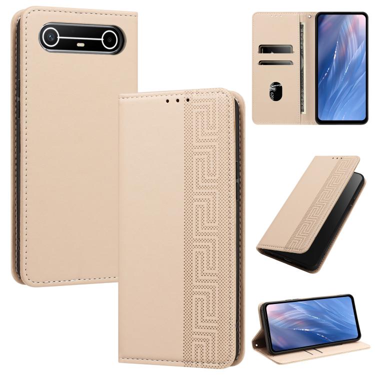 Embossed Meander Pattern RFID Vegan Leather Phone Case, For Tecno Spark Go 2024 / Spark 20 4G, For Tecno Camon 50 Pro 4G / 5G, For Tecno Spark 50 5G, For Tecno Spark 50 4G, For Tecno Camon 50 4G, For Tecno Spark Go 3, For Tecno Spark Go 2025 / Spark 40...